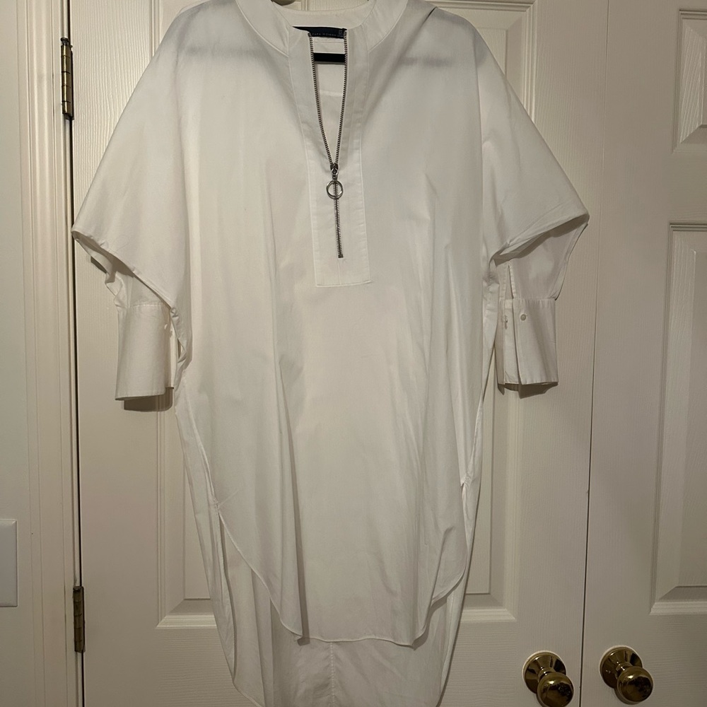 Zara White shirt Dress